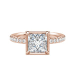 Load image into Gallery viewer, DAHL PRINCESS CUT MOISSANITE ENGAGEMENT RING