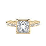Load image into Gallery viewer, DAHL PRINCESS CUT MOISSANITE ENGAGEMENT RING