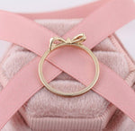 Load image into Gallery viewer, DELICATE SPARKLING BOW DAINTY RIBBON TIE FRIENDSHIP DIAMOND MOISSANITE PROMISE RING