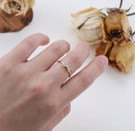 Load image into Gallery viewer, DELICATE SPARKLING BOW DAINTY RIBBON TIE FRIENDSHIP DIAMOND MOISSANITE PROMISE RING