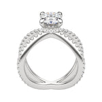 Load image into Gallery viewer, DEMI ACCENTED OVAL CUT MOISSANITE ENGAGEMENT RING
