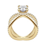 Load image into Gallery viewer, DEMI ACCENTED OVAL CUT MOISSANITE ENGAGEMENT RING