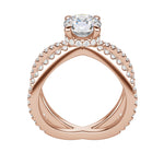 Load image into Gallery viewer, DEMI ACCENTED ROUND CUT MOISSANITE ENGAGEMENT RING