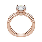 Load image into Gallery viewer, DEMI ROUND CUT MOISSANITE ENGAGEMENT RING