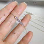 Load image into Gallery viewer, 14K GOLD BAGUETTE SET BAR BRACELET