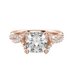 Load image into Gallery viewer, DITA CUSHION CUT MOISSANITE MOISSANITE ENGAGEMENT RING