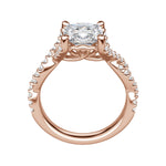 Load image into Gallery viewer, DITA CUSHION CUT MOISSANITE MOISSANITE ENGAGEMENT RING