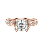 Load image into Gallery viewer, DITA ROUND CUT MOISSANITE ENGAGEMENT RING