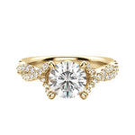 Load image into Gallery viewer, DITA ROUND CUT MOISSANITE ENGAGEMENT RING