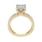 Load image into Gallery viewer, DUET ACCENTED ASSCHER CUT MOISSANITE ENGAGEMENT RING