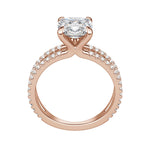 Load image into Gallery viewer, DUET ACCENTED CUSHION CUT MOISSANITE ENGAGEMENT RING