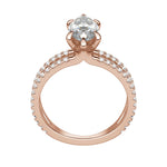 Load image into Gallery viewer, DUET ACCENTED MARQUISE CUT MOISSANITE ENGAGEMENT RING
