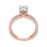 Load image into Gallery viewer, DUET ACCENTED OVAL CUT MOISSANITE ENGAGEMENT RING