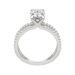 Load image into Gallery viewer, DUET ACCENTED OVAL CUT MOISSANITE ENGAGEMENT RING