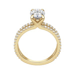 Load image into Gallery viewer, DUET ACCENTED OVAL CUT MOISSANITE ENGAGEMENT RING