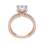 Load image into Gallery viewer, DUET ACCENTED PRINCESS CUT MOISSANITE ENGAGEMENT RING