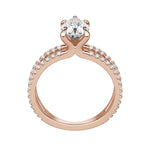 Load image into Gallery viewer, DUET ACCENTED PEAR CUT MOISSANITE ENGAGEMENT RING