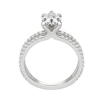 Load image into Gallery viewer, DUET ACCENTED PEAR CUT MOISSANITE ENGAGEMENT RING