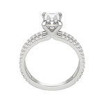 Load image into Gallery viewer, DUET ACCENTED RADIANT CUT MOISSANITE ENGAGEMENT RING