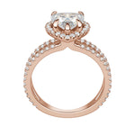 Load image into Gallery viewer, DUET HALO HEART CUT MOISSANITE ENGAGEMENT RING