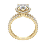 Load image into Gallery viewer, DUET HALO HEART CUT MOISSANITE ENGAGEMENT RING