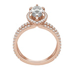 Load image into Gallery viewer, DUET HALO MARQUISE CUT ENGAGEMENT RING