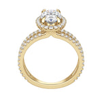 Load image into Gallery viewer, DUET HALO OVAL CUT MOISSANITE ENGAGEMENT RING