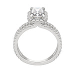 Load image into Gallery viewer, DUET HALO RADIANT CUT MOISSANITE ENGAGEMENT RING