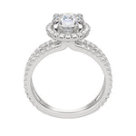 Load image into Gallery viewer, DUET HALO ROUND CUT MOISSANITE ENGAGEMENT RING