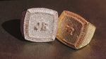 Load image into Gallery viewer, ICED OUT PERSONALIZED VVS CLARITY MEN’S MOISSANITE INITIAL STATEMENT RAPPER RING