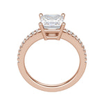Load image into Gallery viewer, EAVE ACCENTED ASSCHER CUT MOISSANITE ENGAGEMENT RING