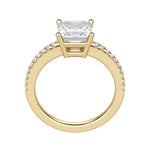 Load image into Gallery viewer, EAVE ACCENTED ASSCHER CUT MOISSANITE ENGAGEMENT RING