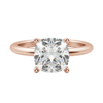 Load image into Gallery viewer, EAVE CLASSIC CUSHION CUT MOISSANITE ENGAGEMENT RING