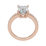 Load image into Gallery viewer, EAVE ACCENTED EMERALD CUT MOISSANITE ENGAGEMENT RING