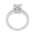 Load image into Gallery viewer, EAVE ACCENTED EMERALD CUT MOISSANITE ENGAGEMENT RING