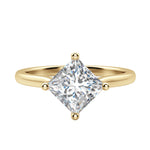 Load image into Gallery viewer, EAVE KITE PRINCESS CUT MOISSANITE ENGAGEMENT RING