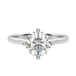 Load image into Gallery viewer, EAVE KITE ROUND CUT MOISSANITE ENGAGEMENT RING