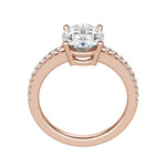 Load image into Gallery viewer, EAVE ACCENTED OVAL CUT MOISSANITE ENGAGEMENT RING