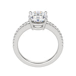 Load image into Gallery viewer, EAVE ACCENTED OVAL CUT MOISSANITE ENGAGEMENT RING