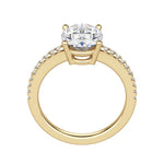 Load image into Gallery viewer, EAVE ACCENTED OVAL CUT MOISSANITE ENGAGEMENT RING