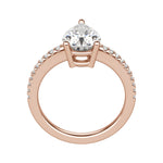 Load image into Gallery viewer, EAVE ACCENTED PEAR CUT MOISSANITE ENGAGEMENT RING