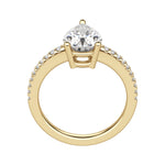 Load image into Gallery viewer, EAVE ACCENTED PEAR CUT MOISSANITE ENGAGEMENT RING