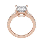 Load image into Gallery viewer, EAVE ACCENTED PRINCESS CUT MOISSANITE ENGAGEMENT RING
