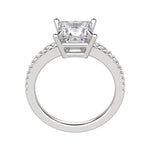 Load image into Gallery viewer, EAVE ACCENTED PRINCESS CUT MOISSANITE ENGAGEMENT RING