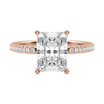 Load image into Gallery viewer, EAVE ACCENTED RADIANT CUT MOISSANITE ENGAGEMENT RING