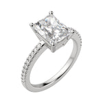 Load image into Gallery viewer, EAVE ACCENTED RADIANT CUT MOISSANITE ENGAGEMENT RING