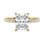 Load image into Gallery viewer, EAVE ACCENTED RADIANT CUT MOISSANITE ENGAGEMENT RING