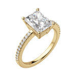 Load image into Gallery viewer, EAVE ACCENTED RADIANT CUT MOISSANITE ENGAGEMENT RING