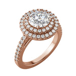Load image into Gallery viewer, ECHO ROUND CUT MOISSANITE ENGAGEMENT RING