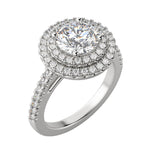 Load image into Gallery viewer, ECHO ROUND CUT MOISSANITE ENGAGEMENT RING